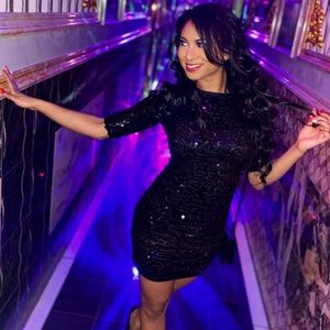 Bcbg Sequined Cocktail Dress